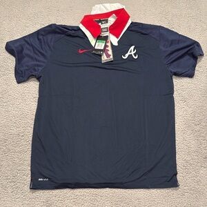 Nike Men's Atlanta Braves MLB Shirts Nike Men's Navy Blue Atlanta Shirt size XL